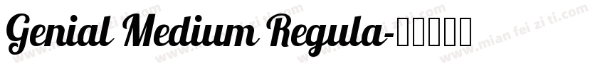 Genial Medium Regula字体转换